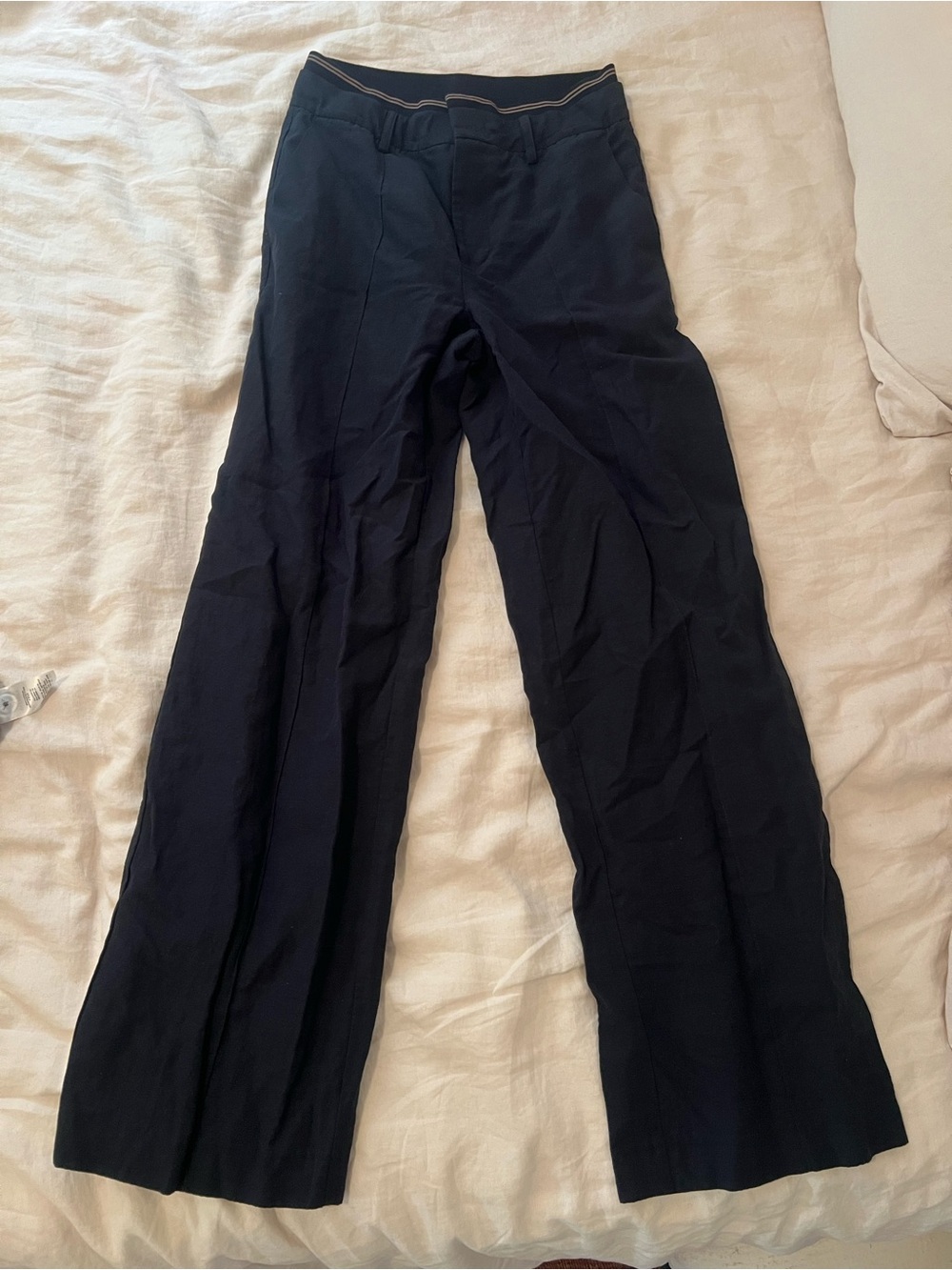 Vince Navy Knit-Waist Pants